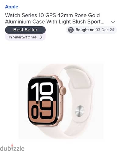 Apple watch series 10. Rose gold 42 mm