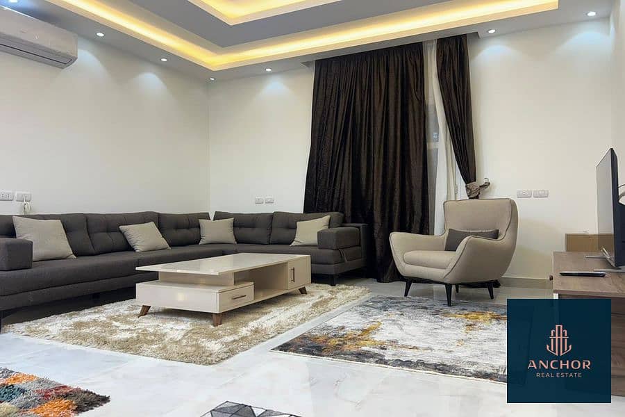 Apartment 2BR with Good Price Fully Furnished with Appliances Ready for Rent in New Cairo 0