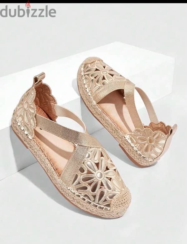 New champaign gold shoes from shein - size 40 0