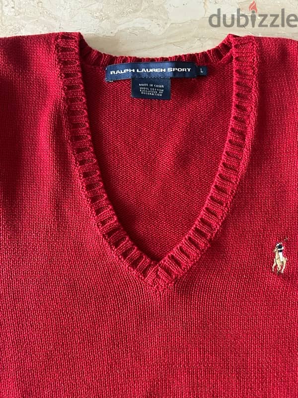 Ralph Lauren V neck pullover بلوفر حريمى رالف لورين 1