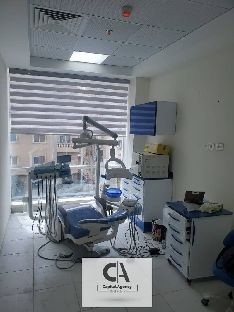 Distinctive clinic for rent, 45 sqm, priced at a shot in Medical Park, equipped with dental equipment - finished with air conditioning - Fifth Settlem 0