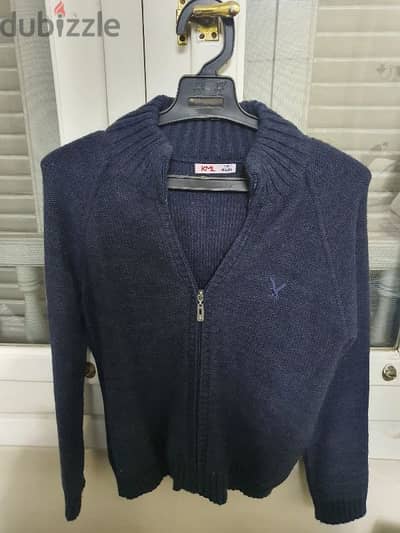 Navy blue heavy wool jacket size 12 years