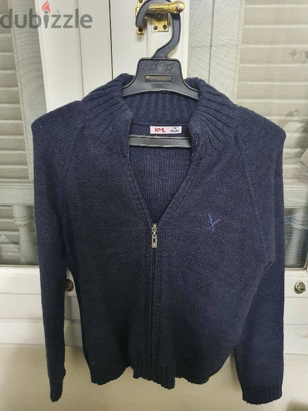 Navy blue heavy wool jacket size 12 years 0