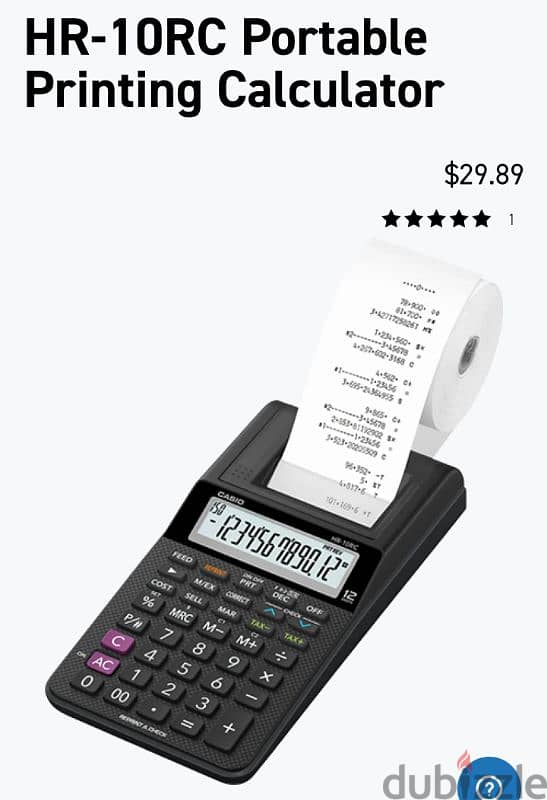 اله حاسبة HR-10RC Portable Printing Calculator 0