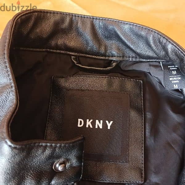 DKNY Men's Leather Jacket NEW جاكيت للرجال 8