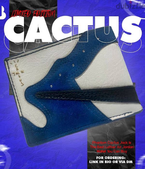 محفظة جلد ترافيس سكوت - travis Scott cactus wallet with card holder 3