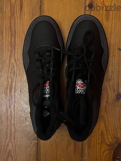 ADIDAS BLACK HOOPS 3.0 LOW CLASSIC VINTAGE SHOES