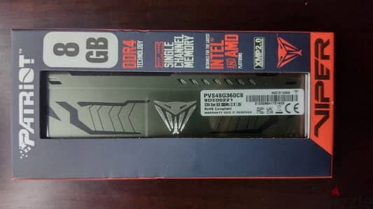 New RAM Patriot VIPER 8GB 3600MHz DDR4