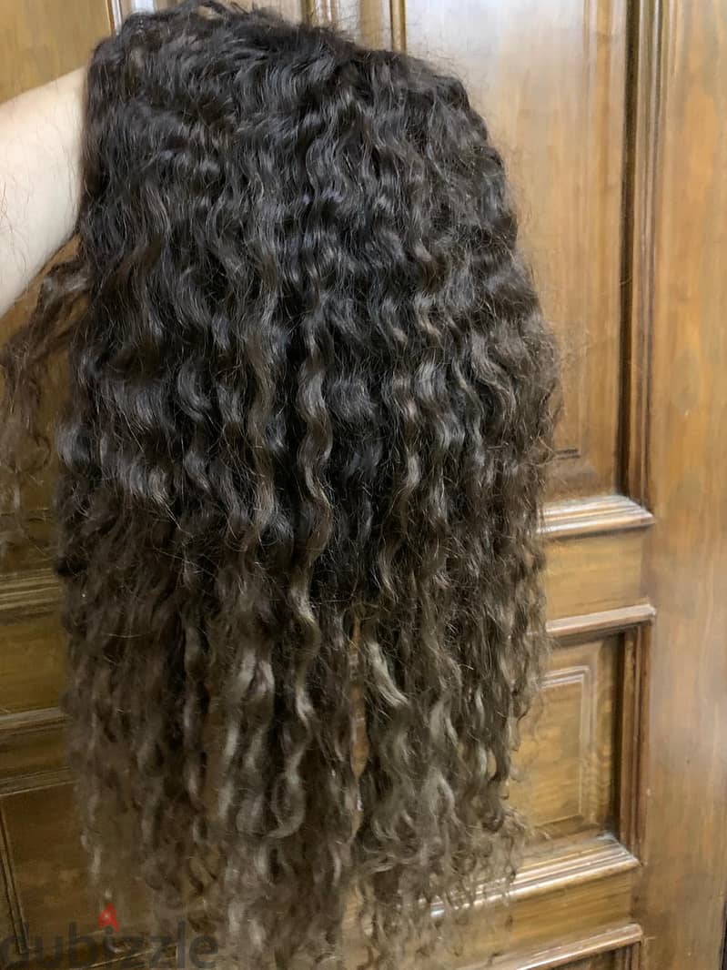 African Curly Wig - ٪ باروكة كيرلي افريقي شعر طبيعي ١٠٠ 2