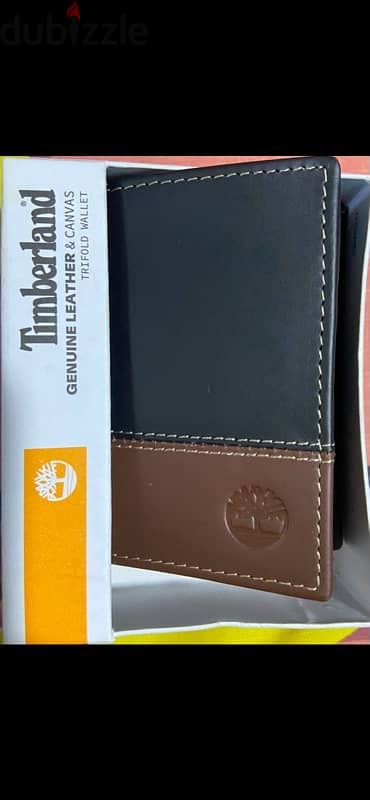 Timberland genuine leather trifold wallet new 0