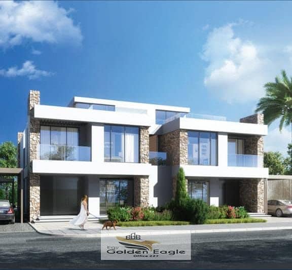 Villa Q1 for sale on 14 years, in the city of Nour, with a distinctive total, steps from the club, next to the main gate,steps from the services, club 0