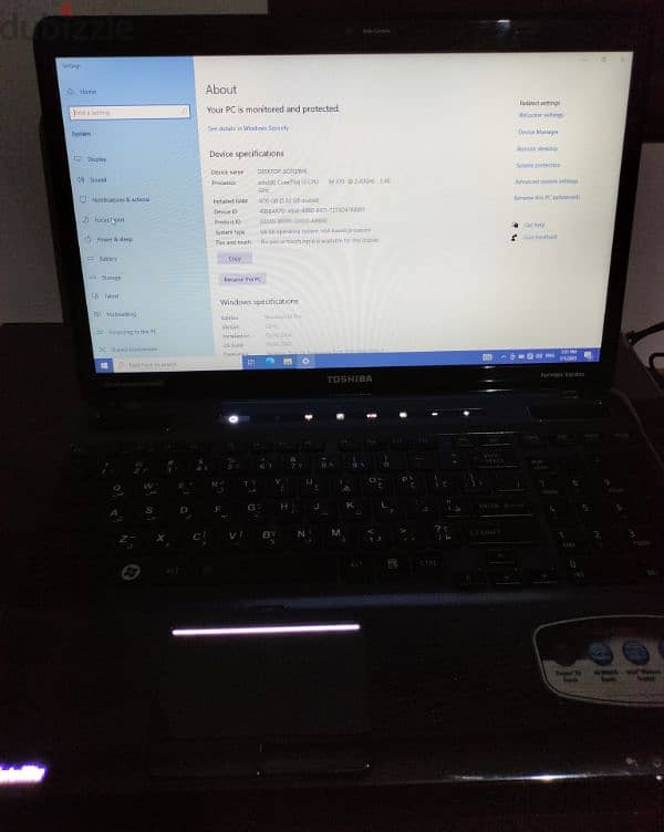 لاب توب Toshiba satellite A665 6