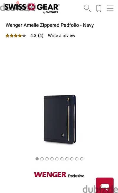 Wenger Amelie Zippered Padfolio - Navy