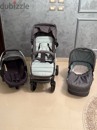 Hauck travel system rapid 4 trioset- Grey