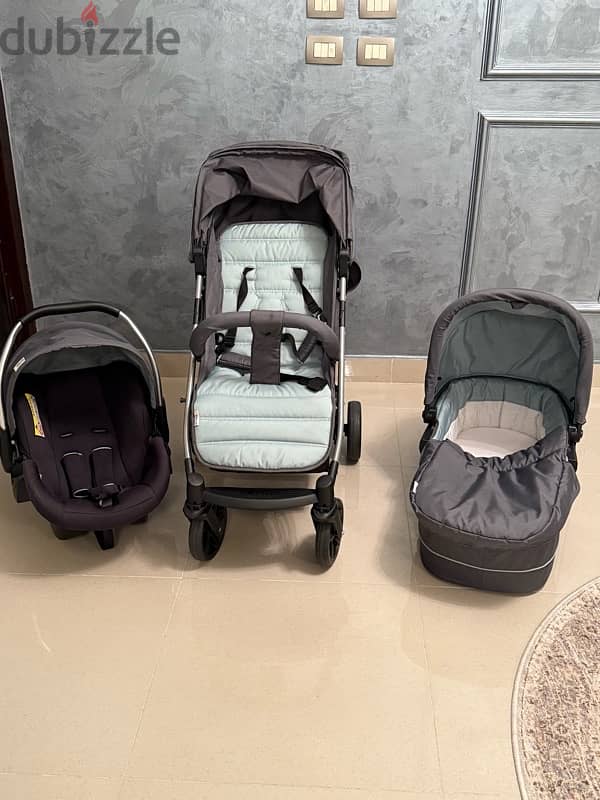 Hauck travel system rapid 4 trioset- Grey 0