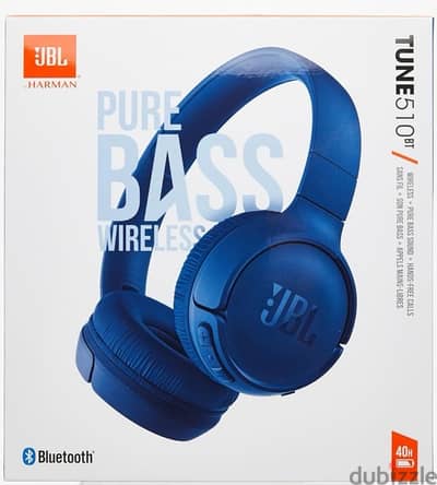 سماعات رأس موديل تيون 510 من جيه بي ال - لون ازرق JBL Tune 510 BT