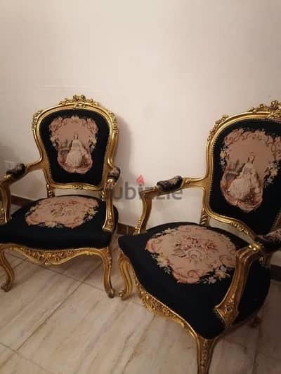 French Aubusson chairs