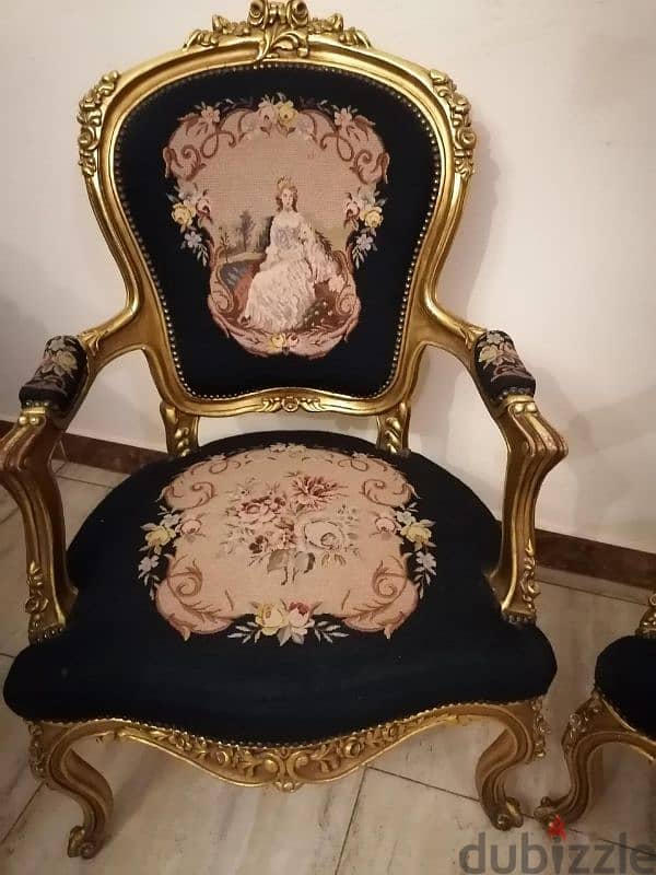 French Aubusson chairs 1