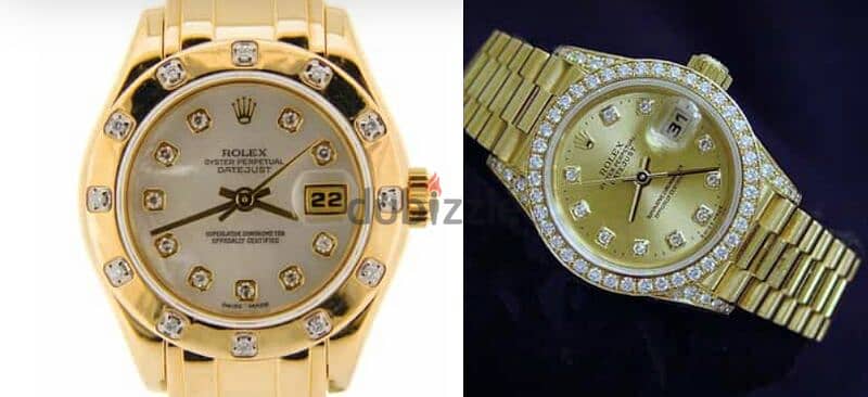 golden  painted Rolex with diamond 0