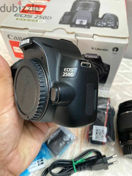 كانون D250 lens 18/55 كسر زيرو بكل مشتملاتها 3