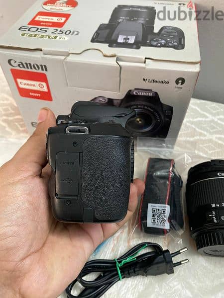 كانون D250 lens 18/55 كسر زيرو بكل مشتملاتها 4