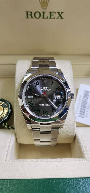 Rolex date just 41mm Wimbledon dial 0