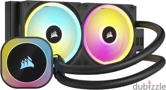 CORSAIR iCUE Link H100i RGB Liquid CPU Cooler  جديد متبرشم