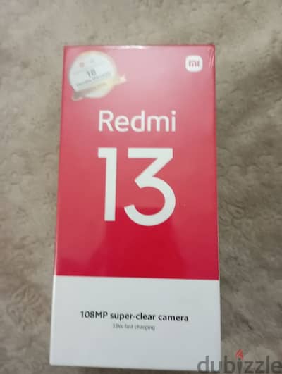 redmi 13 جديد بالكرتونة مدفوع الجمارك بالكامل