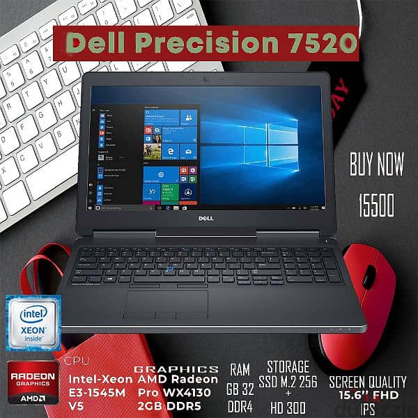 لاب توب Dell Precision 7520 استعمال إستيراد خارج 0