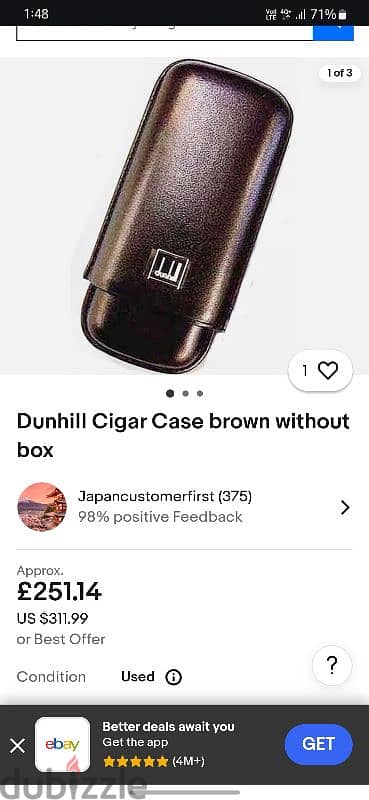 Dunhill Cigar Case black without box 2