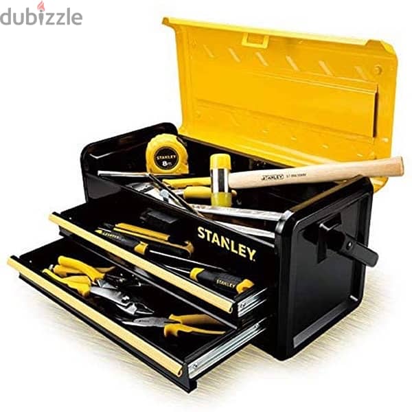 Stanley 48cm Metal Toolbox  شنطة صندوق عدة وادوات ستانلي ٢١ بوصة فارغ 6