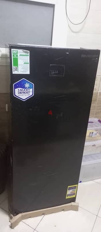 Unionaire black digital refrigerator,