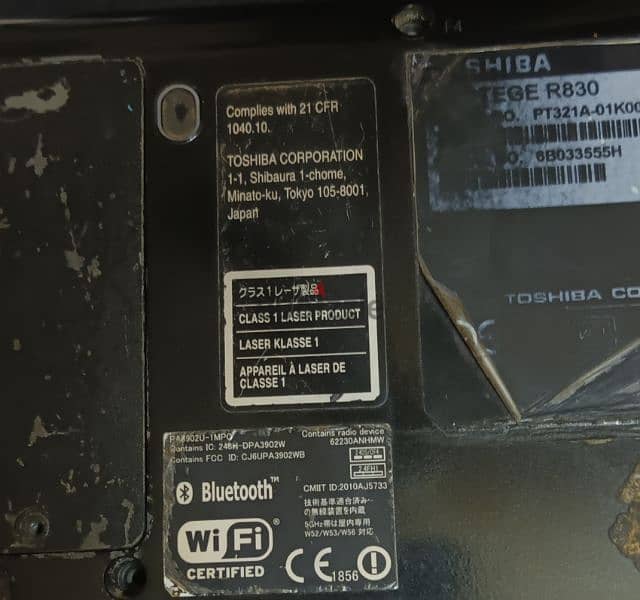 متاح اجزاء لاب توب ماركةً Toshiba Portege R830 البرسيسور بتاعه محروق 1