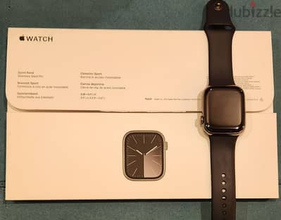 Apple Watch 9 Series, GPS+Cellular 45MM Graphite Stainless Steel