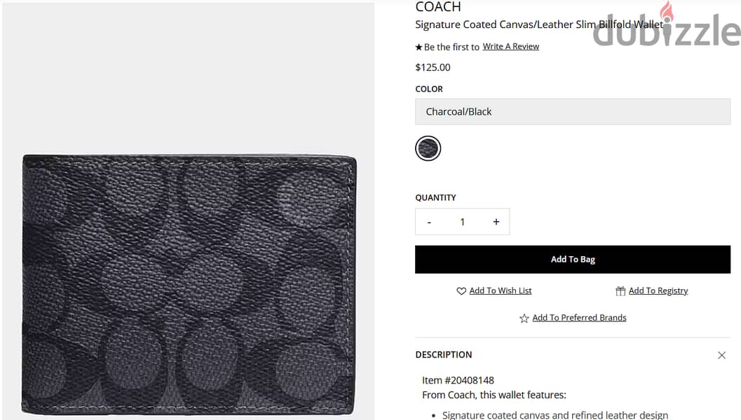 محفظة كوتش اصلي COACH Wallet 2