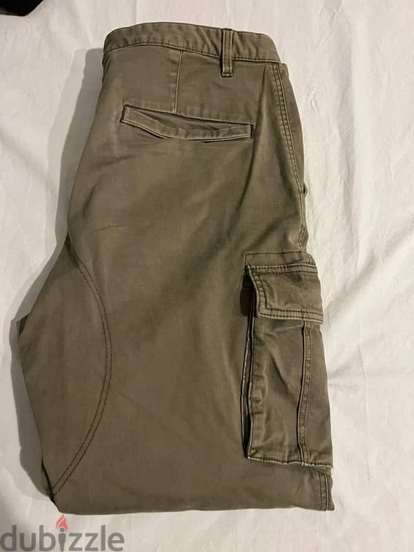 H&M Davido Olive Multi-Pocketed Trousers 4