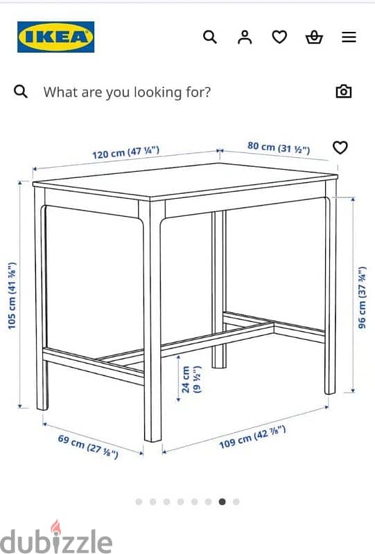 Ikea table with bar stools 3