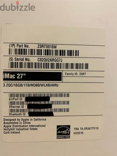 iMac 27” Retina 5K Late 2015