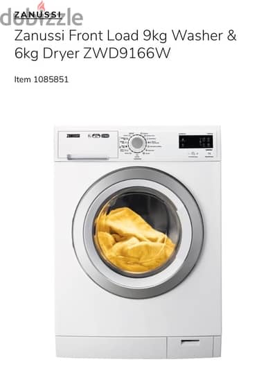 Zanussi Front Load 9kg Washer & 6kg Dryer ONE month usage only