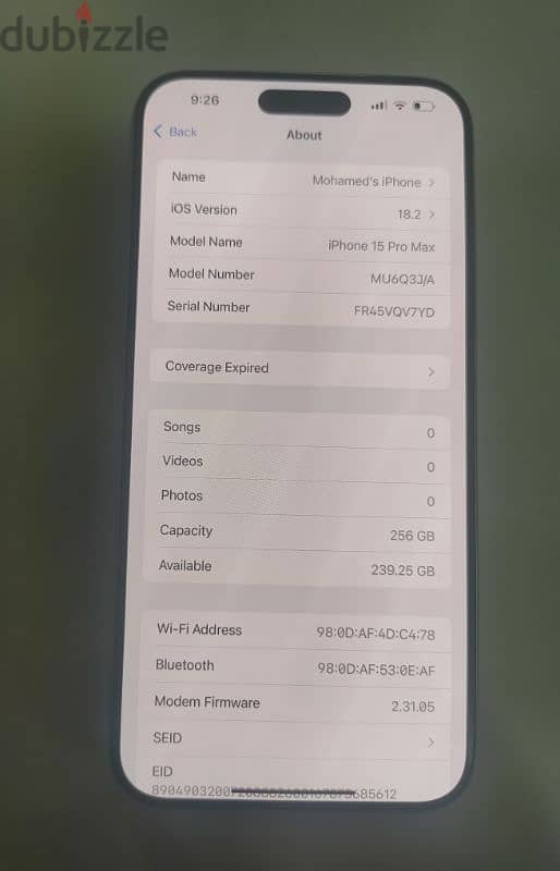 iphone 15 pro max 256gb 1