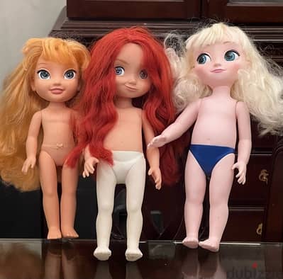 3 Disney  princess  dolls 38 cm