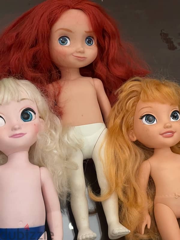 3 Disney  princess  dolls 38 cm 10