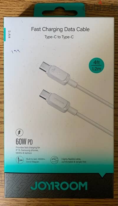 Joyroom S-A14 Type-C to Type-C 60W Fast Charging Data Cable