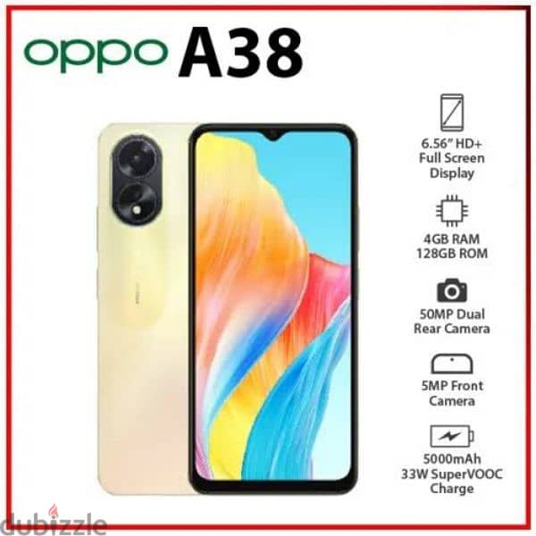 oppo a38  للبيع او البدل بايفون X 1