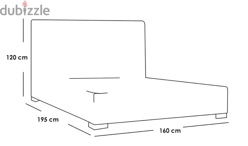 سرير كافيه ١٦٠سم من هومزمارت استعمال خفيف جداً 1