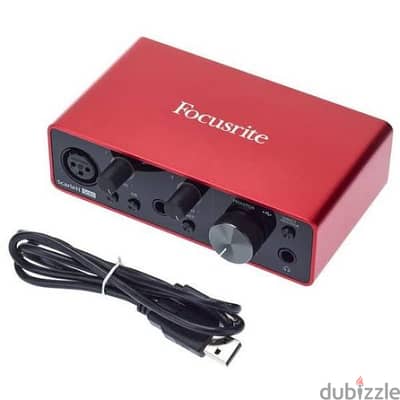 focusrite scarlett solo 3rd gen +mic+stand+pop كارت صوت ومايك فوكسرايت