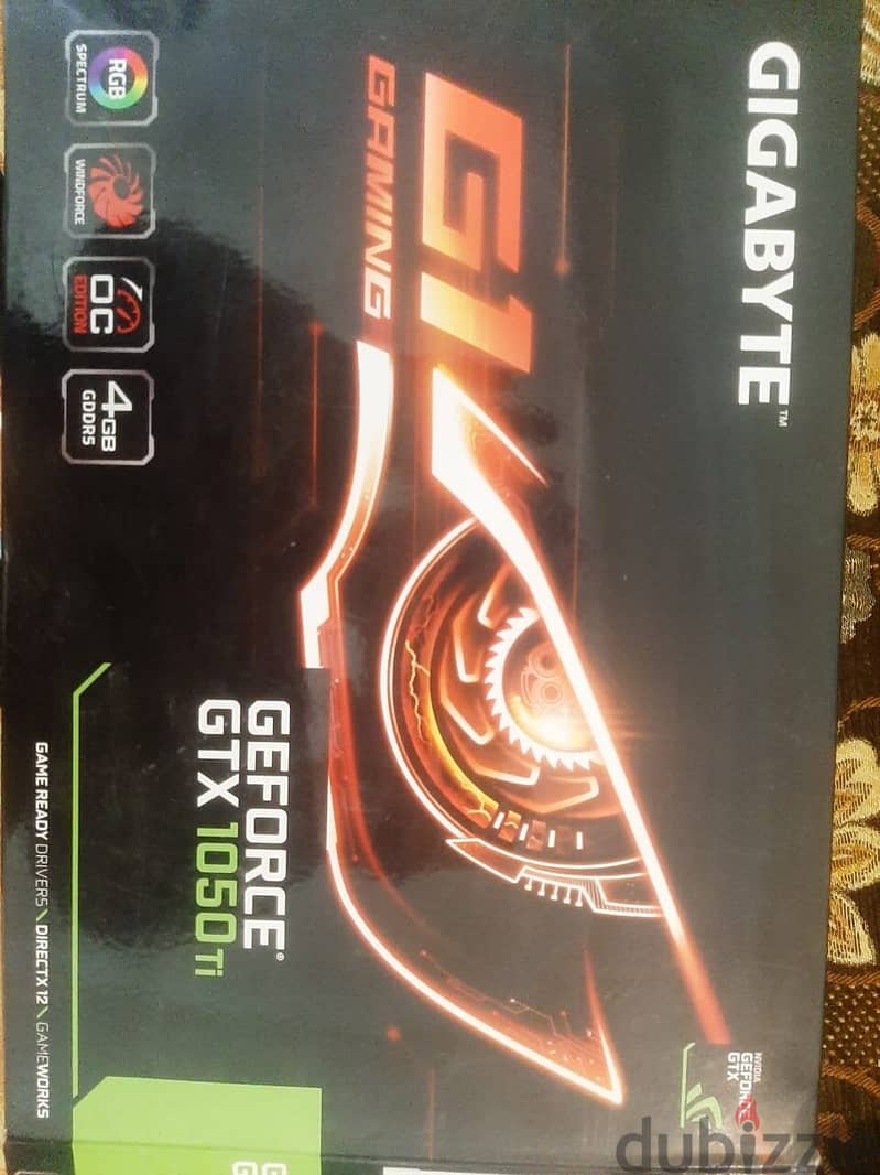 Gigabyte GTX 1050 TI 4G gaming Edition OC 3