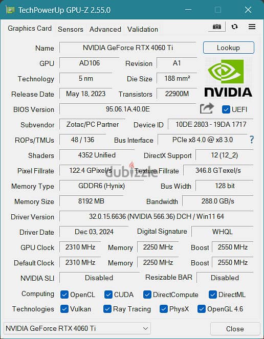 High Performance PC, ZOTAC RTX 4060 Ti , Intel-Core i5-10400F , RAM 16 4