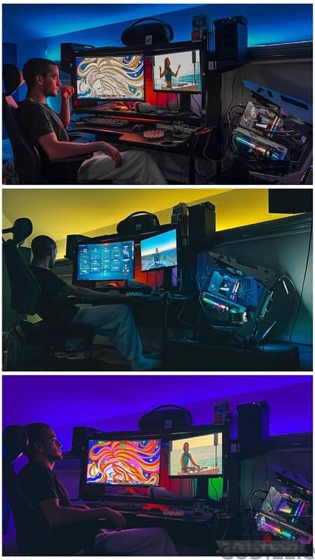 + gaming chair and desk تجميعة high end gaming pc 3080 rtx 1