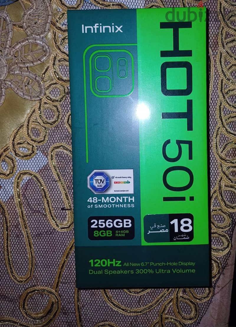 Infinix hot 50i جديد متبرشم 256 0